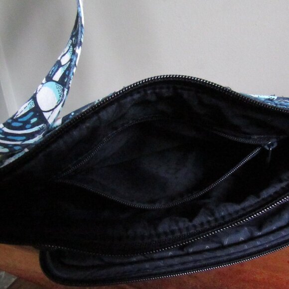 SUMMER PATTERN VERA BRADLEY-BLUE ISLAND-TURTLES-SHELLS-LOBSTER-LONG STRAP-MINT - Picture 8 of 12